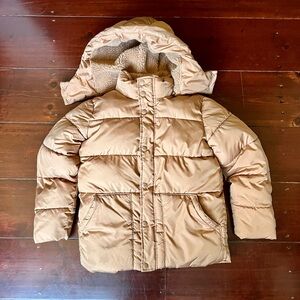 GAP Kids Tan Puffer Jacket size large 10/12
